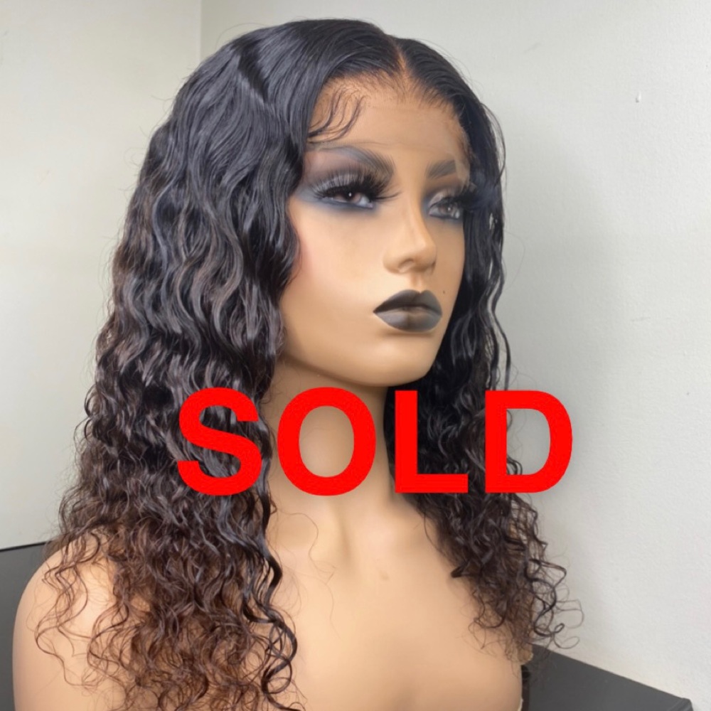 16 inch 4x4 Closure Wig Deep Wave